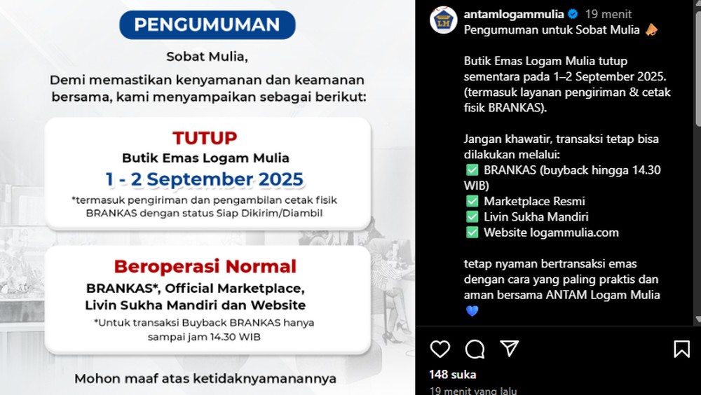 Emas Antam Mendadak Libur, Ada Apa Gerangan?