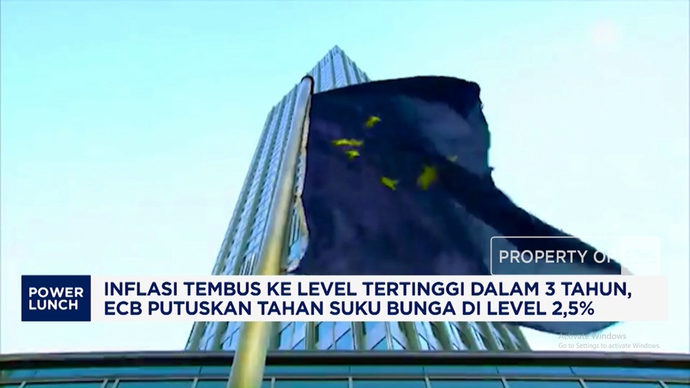 Suku Bunga ECB Tetap Stabil di Tengah Lonjakan Inflasi